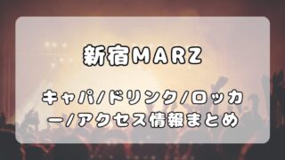 新宿MARZ｜新宿ライブハウスのキャパ・アクセス・ドリンク・会場について写真付きで解説 